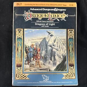 Excellent AD&D DragonLance Dragons of Light DL7 9136 TSR 1985 With Map